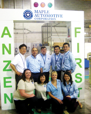 Maple Automotive Corporation team members at the Cambridge facility